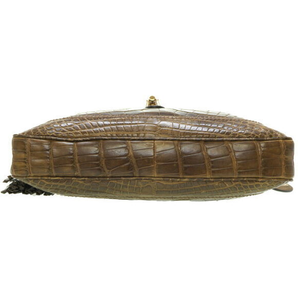 Gucci Jackie Firenze Alligator Shoulder Bag Crocodile khaki Green - Picture 4 of 8